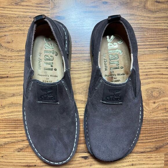 Safari by Bata Men’s Brown Suede Slip On Shoes Sz 7 Preowned Comfort - Picture 2 of 7